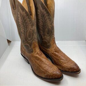 BOULET ostrich western cowboy mens boots sz 10 E NEW without tag